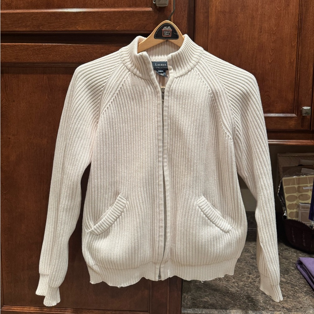 Ralph Lauren Ivory Ribbed Knit sweater